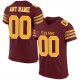Women's Custom Burgundy Gold-White Mesh Authentic Football Jersey